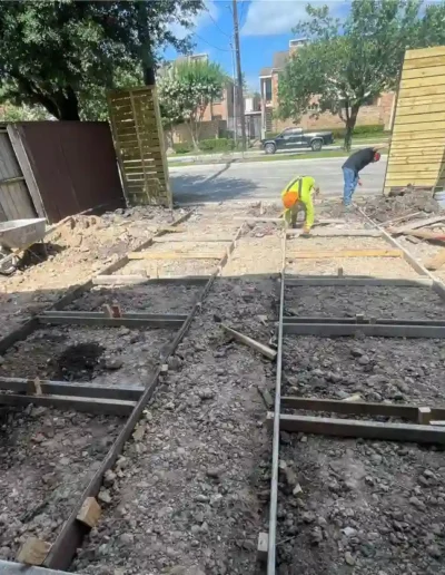 Driveway before restoring